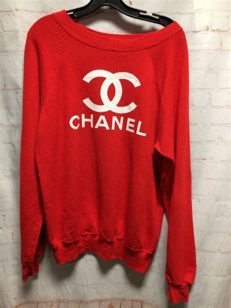 chanel crew neck sweater|chanel sweatshirt pullovers.